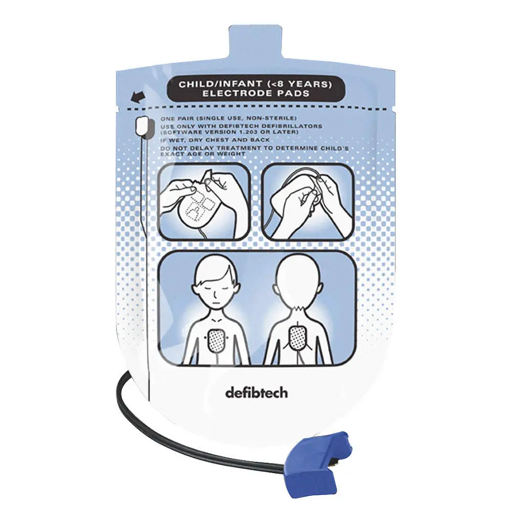 Defibtech Pediatric Pads for Lifeline, single use  2-years