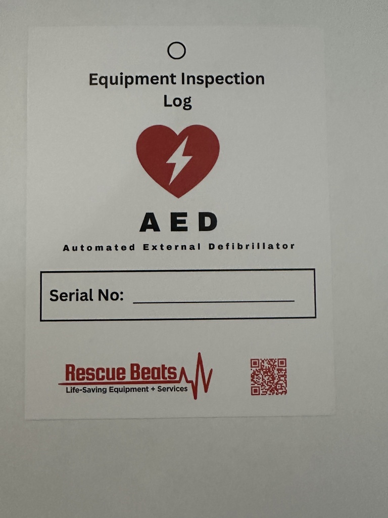 AED Inspection Hang Tag